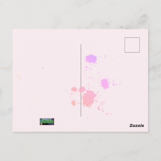 誕生日さくらんぼカップケーキドードルフードフリートオンピンク ポストカード (裏面)