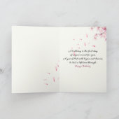 誕生日さくらんぼブロッサムブランチ付きドドロップ カード (内部)