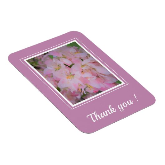 誕生日さくらんぼブロッサム写真ありがとう マグネット (右側)