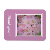 誕生日さくらんぼブロッサム写真ありがとう マグネット (横)