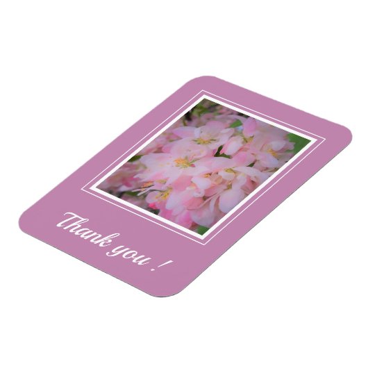 誕生日さくらんぼブロッサム写真ありがとう マグネット (左側)