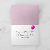 誕生日さくらんぼ花 カード (内部)