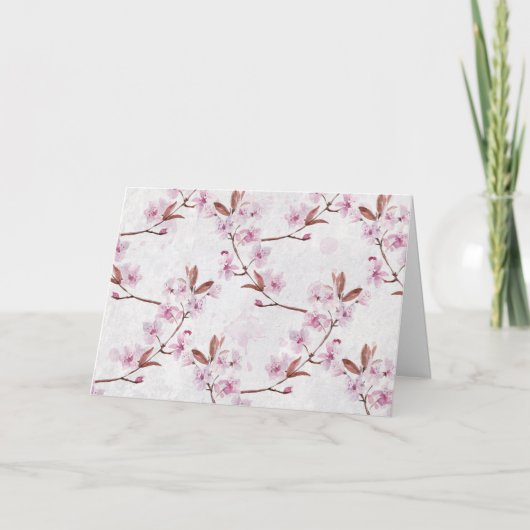 誕生日さくらんぼ花 カード (正面)