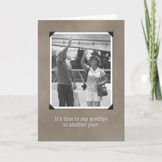 誕生日さよなら年おもしろい、ヴィンテージカード カード (正面)