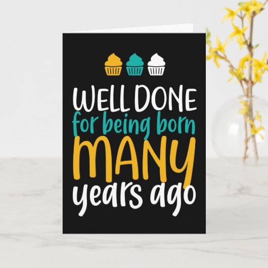 誕生日されて生まれ良おもしろいい カード (黄色い花)