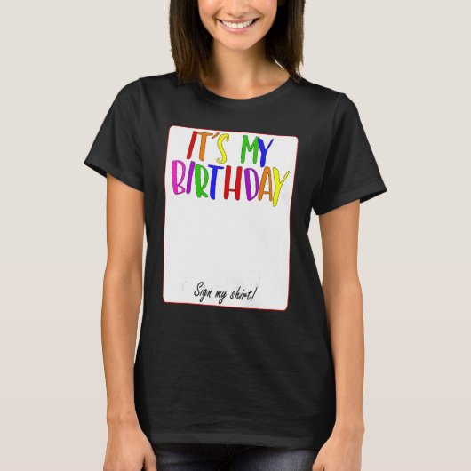 誕生日だよ!私の4さいのサイン Tシャツ (正面)