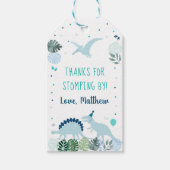 誕生日で感謝してい踏み鳴らすための青 ギフトタグ (正面)