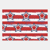 誕生日とアンクル・サム ラッピングペーパーシート (正面2)