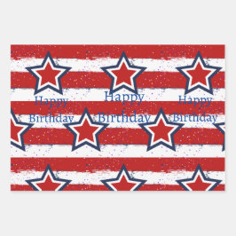 誕生日とアンクル・サム ラッピングペーパーシート