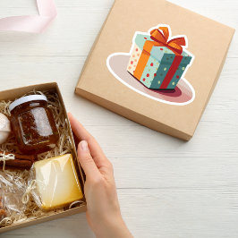 誕生日とオレンジボウ シール