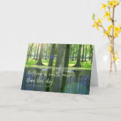 誕生日とゲーテ引用文サンライトと森 カード (黄色い花)