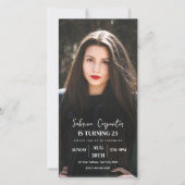 誕生日とフォト招待状 案内状 (正面)