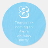 誕生日とメッセージ付きボウリング感謝していボールc ラウンドシール (正面)