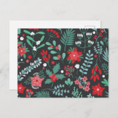 誕生日とメリーハッピークリスマス シーズンポストカード (正面/裏面)