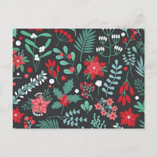 誕生日とメリーハッピークリスマス シーズンポストカード (正面)