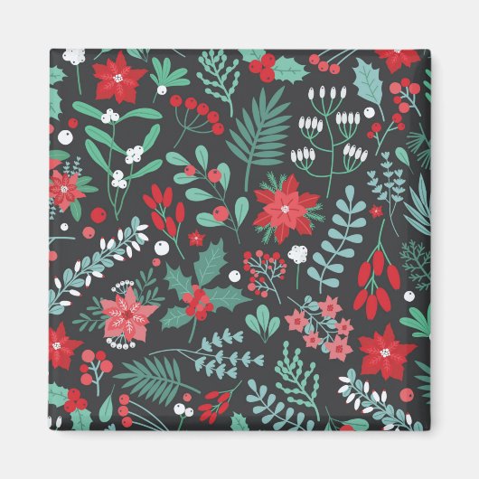 誕生日とメリーハッピークリスマス マグネット (正面)