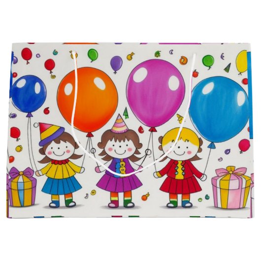 誕生日と友だち ラージペーパーバッグ (正面)