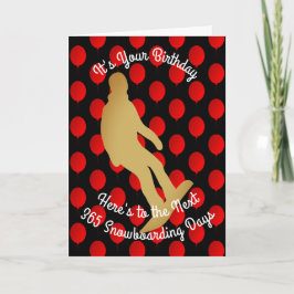 誕生日と次の365のスノーボード日 カード