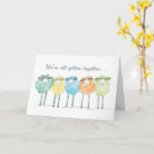 誕生日と羊のグルおもしろいープ カード (黄色い花)