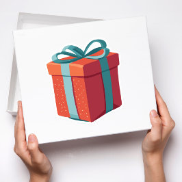 誕生日と青い弓 シール