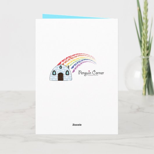 誕生日と鷲が星の間を舞う カード (裏面)