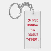 誕生日には最高の誕生日  キーホルダー (正面左)