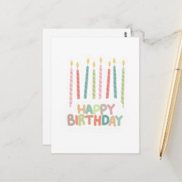 誕生日にキャンドルを灯して ポストカード
