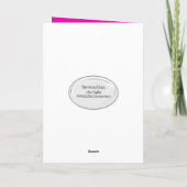 誕生日にフリップフロップを付けたヒトデ カード (裏面)