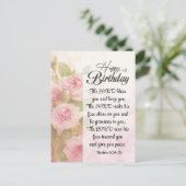 誕生日に主があなたを祝福してくださいますように聖書の一節 ポストカード (スタンド正面)