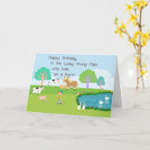 誕生日に住む若い男性の名刺|過去記事 カード (黄色い花)