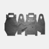 誕生日に使用するダークグレーの岩肌 フェイバーボックス (折り畳みなし)