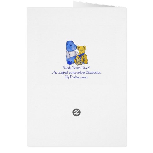 「誕生日に可愛いテディの写真」 (裏面)