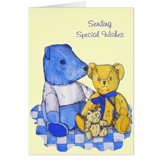 「誕生日に可愛いテディの写真」 (正面)