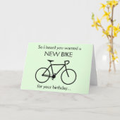 誕生日に新しいバイクが欲しいと聞いて… カード (黄色い花)