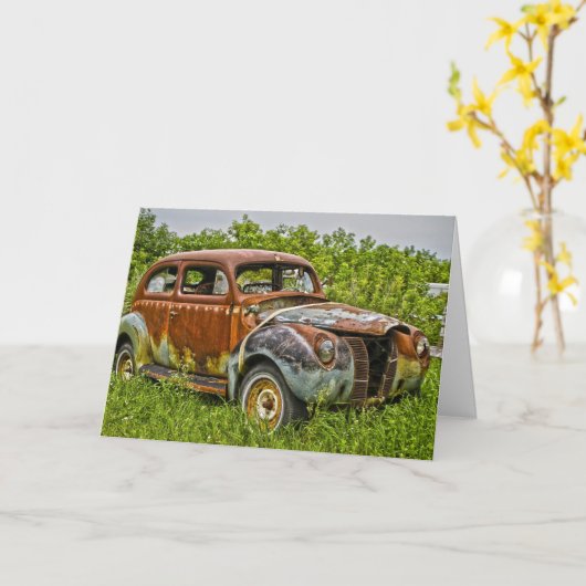 誕生日に新車を！ カード (黄色い花)