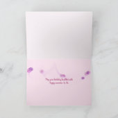 誕生日に木にピンクのペチュニアを貼る カード (内部)