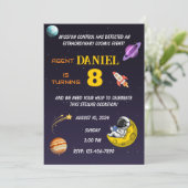 誕生日に特別な宇宙をテーマにした招待状 招待状 (スタンド正面)