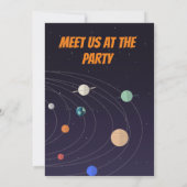 誕生日に特別な宇宙をテーマにした招待状 招待状 (裏面)