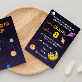 誕生日に特別な宇宙をテーマにした招待状 招待状