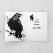 誕生日に私はforvermoreおもしろいRavenを愛する カード (内部)