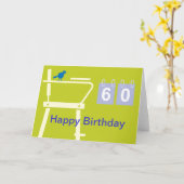 誕生日に贈るかわいいテニスのカード カード (黄色い花)