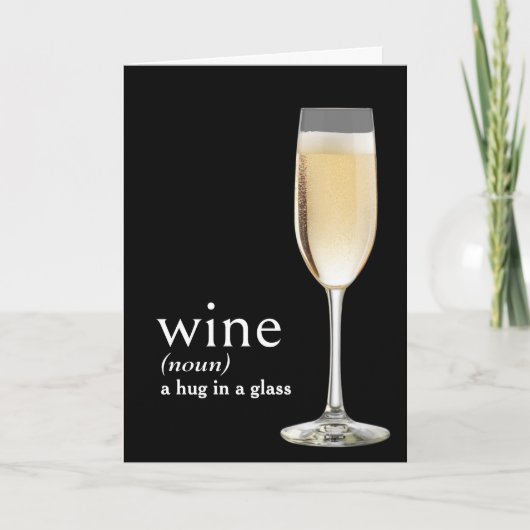誕生日に贈るWINEの辞書的定義 カード (正面)