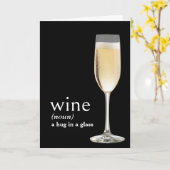 誕生日に贈るWINEの辞書的定義 カード (黄色い花)