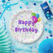 誕生日に風船を撒く ペーパープレート (パーティー)