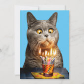 誕生日ねこ ショットグラス 招待状 (正面)