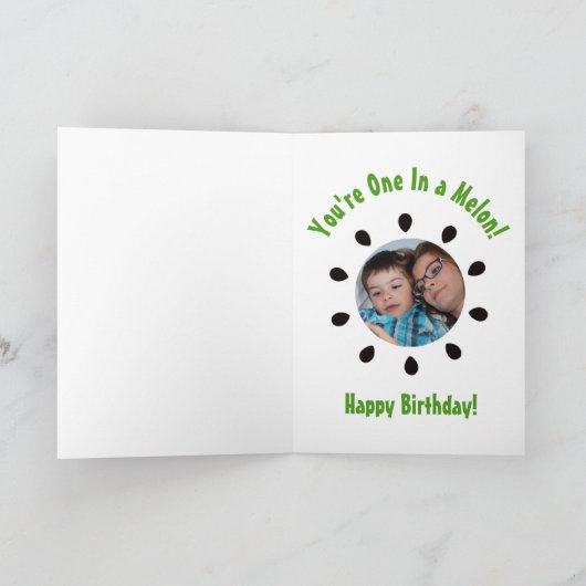 『誕生日のお母さんの写真』 カード (内部)