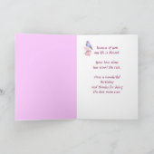 誕生日のお母さん、レース、ブルーバードの花園 カード (内部)