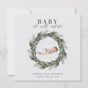 誕生日のお知らせクリスマスフォトホリデーカード 案内状