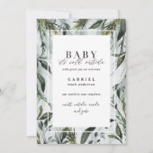 誕生日のお知らせクリスマスフォトホリデーカード 案内状 (裏面)