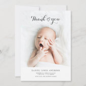 誕生日のお知らせフォトカ生まれたばかりのード 案内状 (正面)